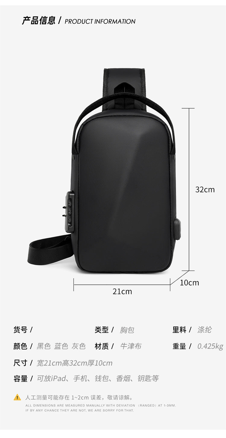 Urban Crossbody Sling Backpack | Breathable 10-Inch Travel Chest Bag