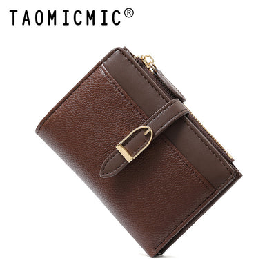 Luxury Short Womens Wallet | Premium Compact PU Card Holder & Coin Purse