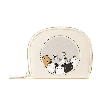 Cute Kitten Mini Coin Purse | Premium Cartoon PU Wallet for Women