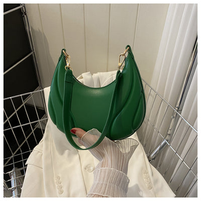 Dumpling Shoulder Bag for Women  Minimalist PU Leather Underarm Handbag