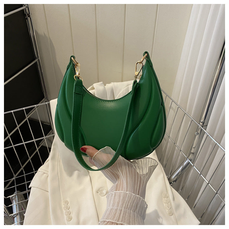 Dumpling Shoulder Bag for Women  Minimalist PU Leather Underarm Handbag