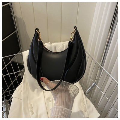 Dumpling Shoulder Bag for Women  Minimalist PU Leather Underarm Handbag