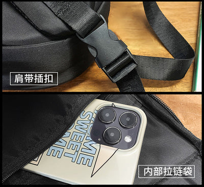 USB Charging Hard Shell Chest Bag | Anti-Theft Crossbody Sling Bag