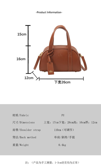 Luxury Womens Boston Handbag | Premium Retro Shoulder & Crossbody Pillow Bag