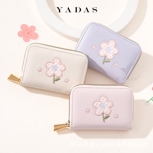 Cute Embroidered Handy Wallet for Girls