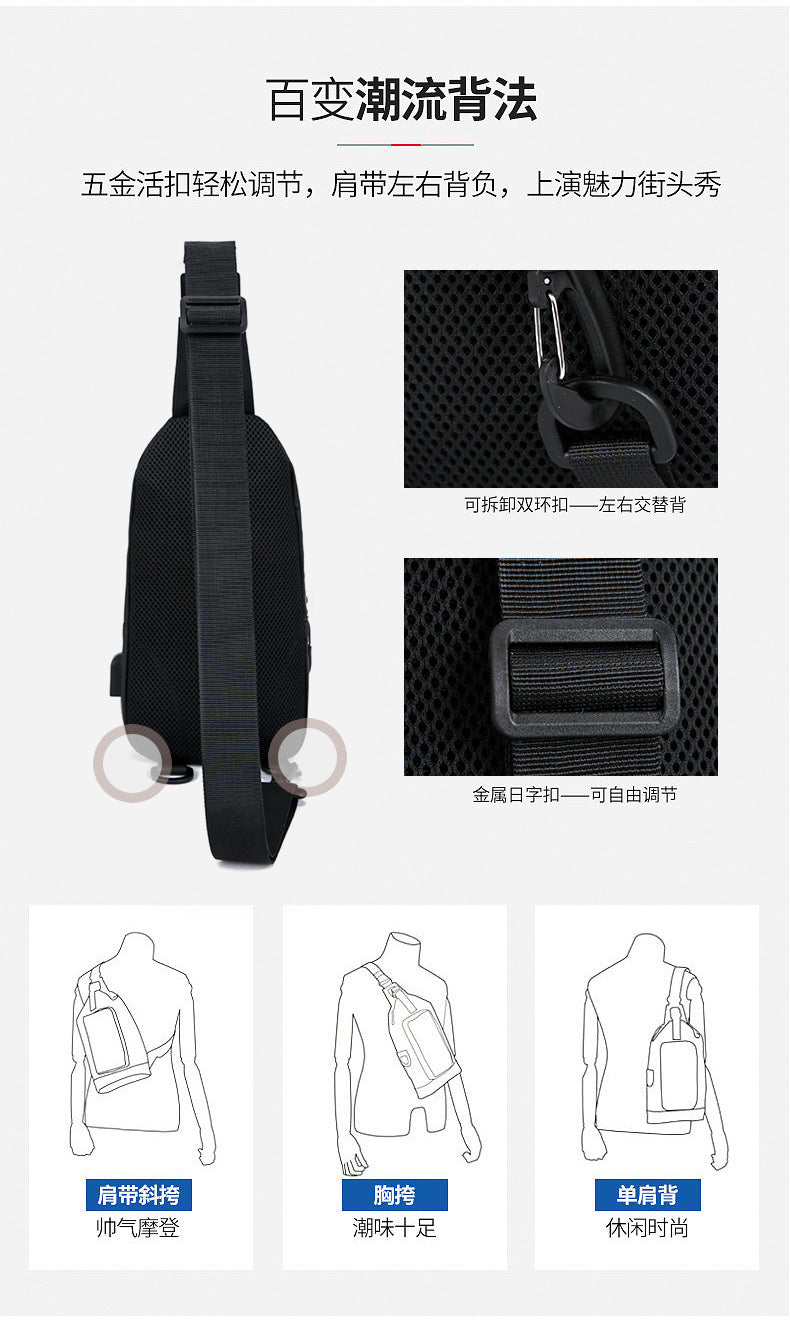 Waterproof Ultra-Light Crossbody Sling Bag | 10-Inch Travel Chest Bag