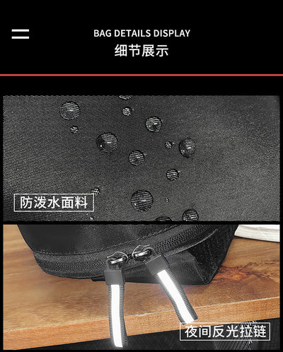 USB Charging Hard Shell Chest Bag | Anti-Theft Crossbody Sling Bag