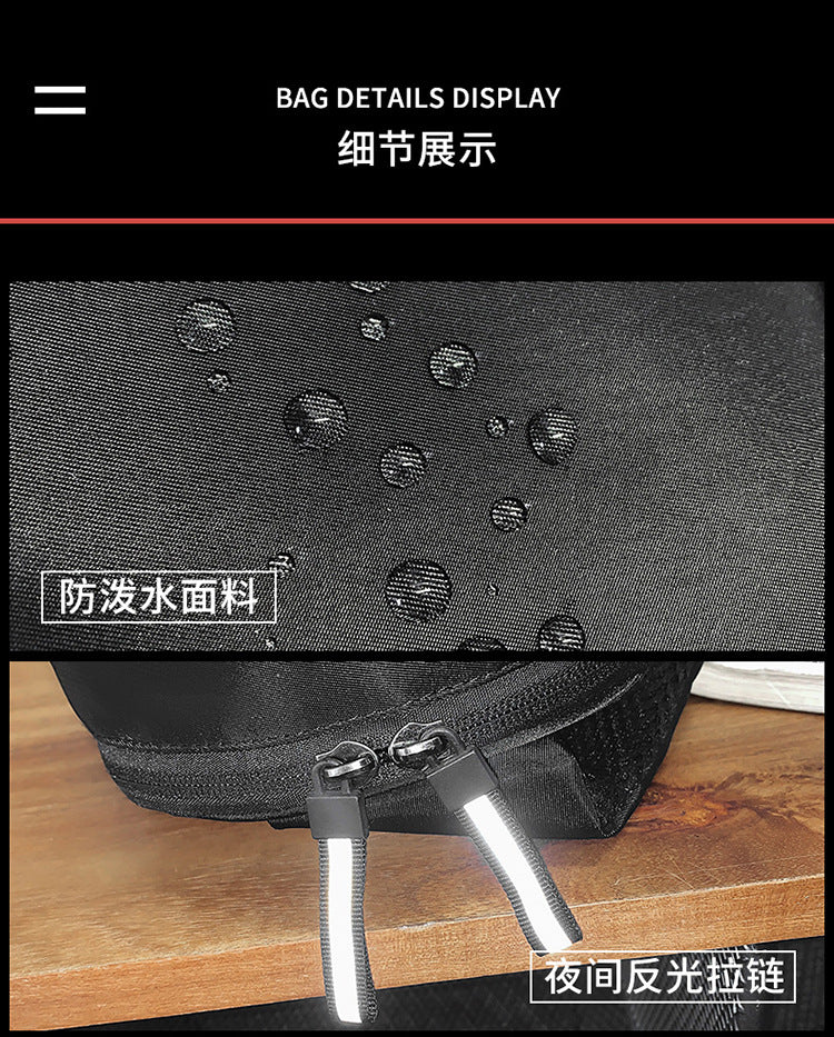 USB Charging Hard Shell Chest Bag | Anti-Theft Crossbody Sling Bag