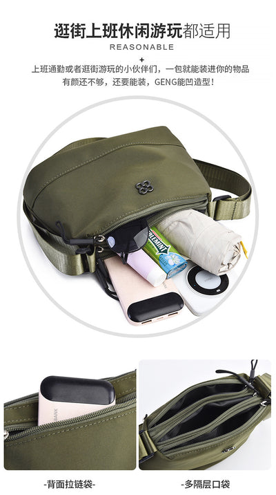 Lightweight Nylon Crossbody Bag for Women  Minimalist Everyday Shoulder Bag