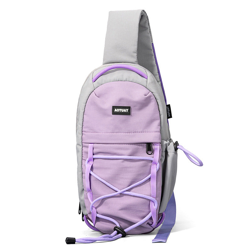 Lightweight Outdoor Chest Bag | Contrast Color Crossbody Sling Bag