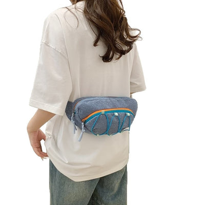 Korean Sport Crossbody Chest Bag | Trendy Lightweight Everyday Sling Bag