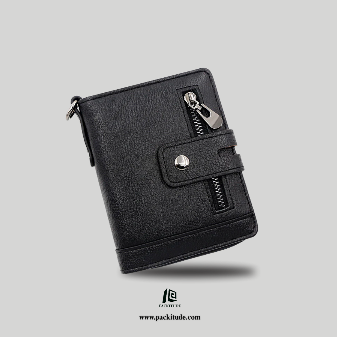 Vertical Vintage Multi Functional Zipper Men's Wallet