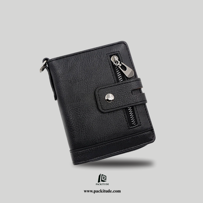 Vertical Vintage Multi Functional Zipper Men's Wallet