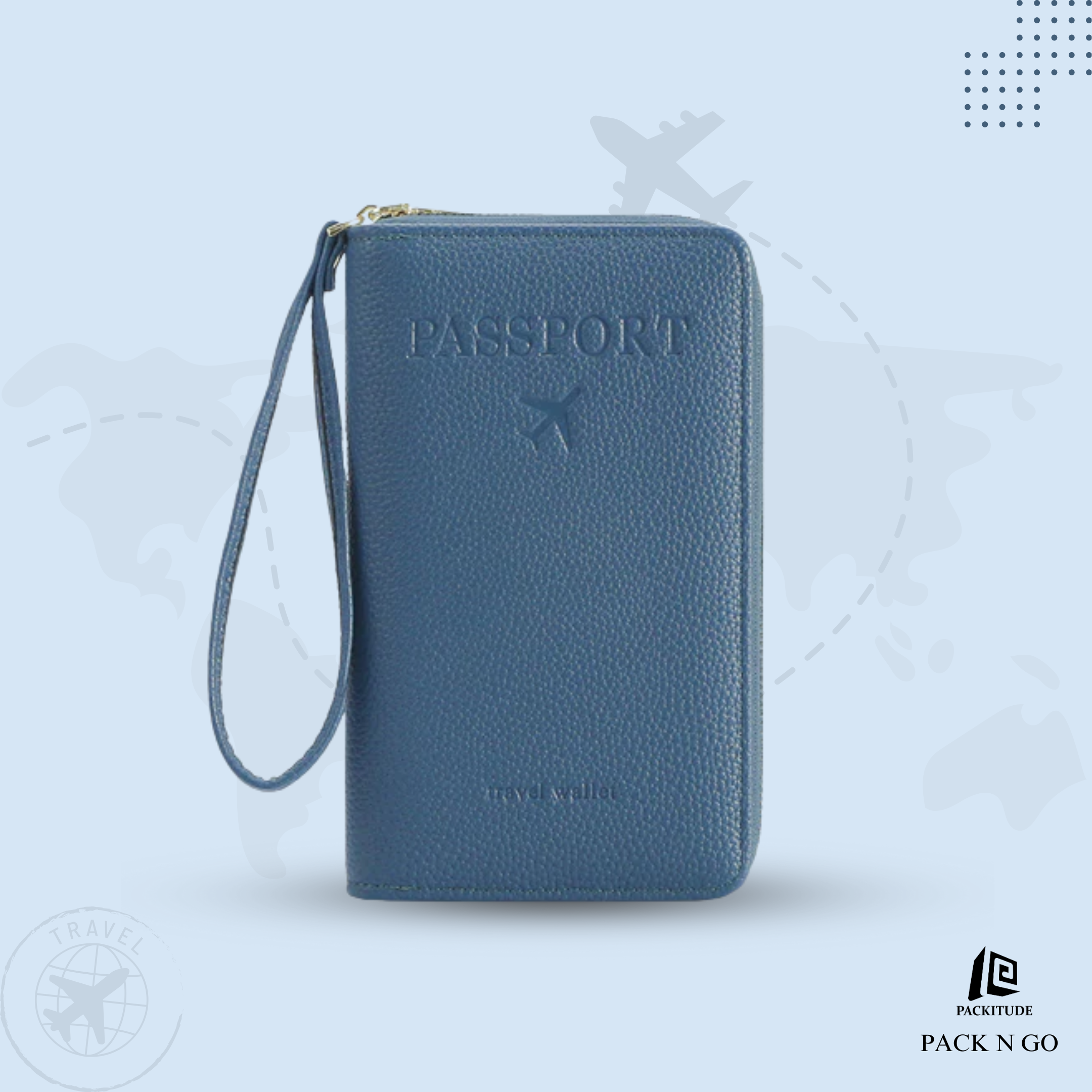 High Quality Multifunctional Passport Protective wallet with Zipper