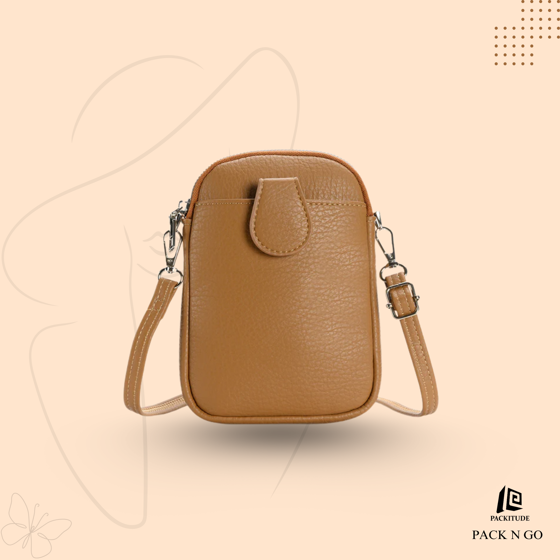 Horizontal Fashionable Crossbody Side Bag for Female