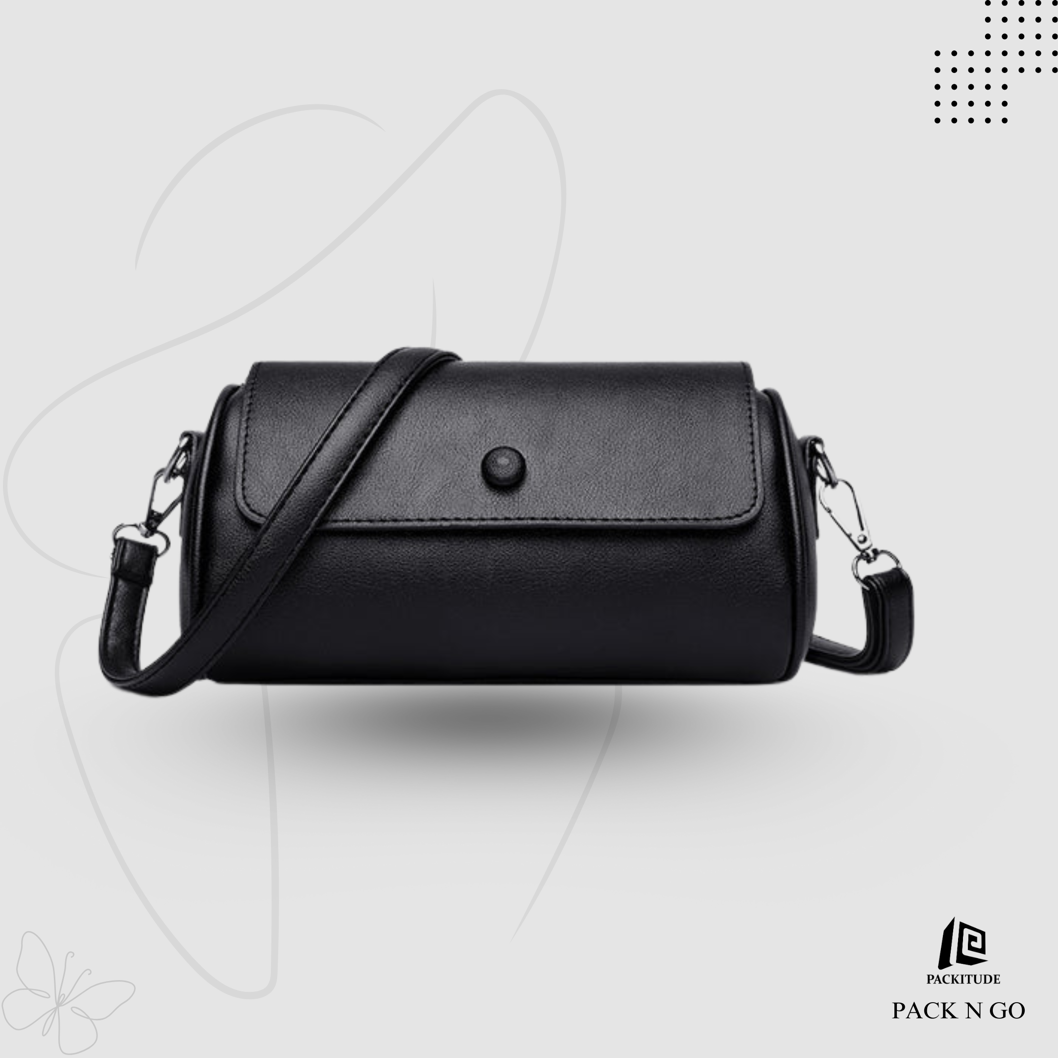 Versatile Solid Color Cylinder Shape Women's Shoulder bag
