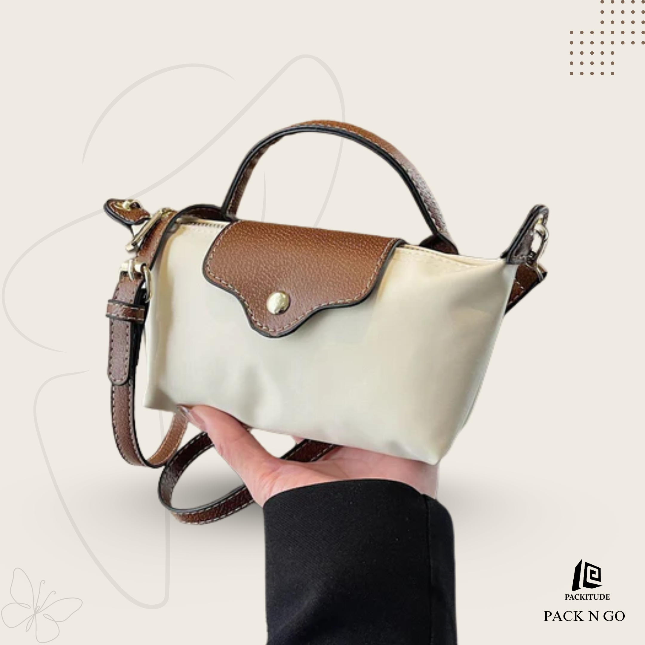French Style High End Shoulder Crossbody dumpling Bag