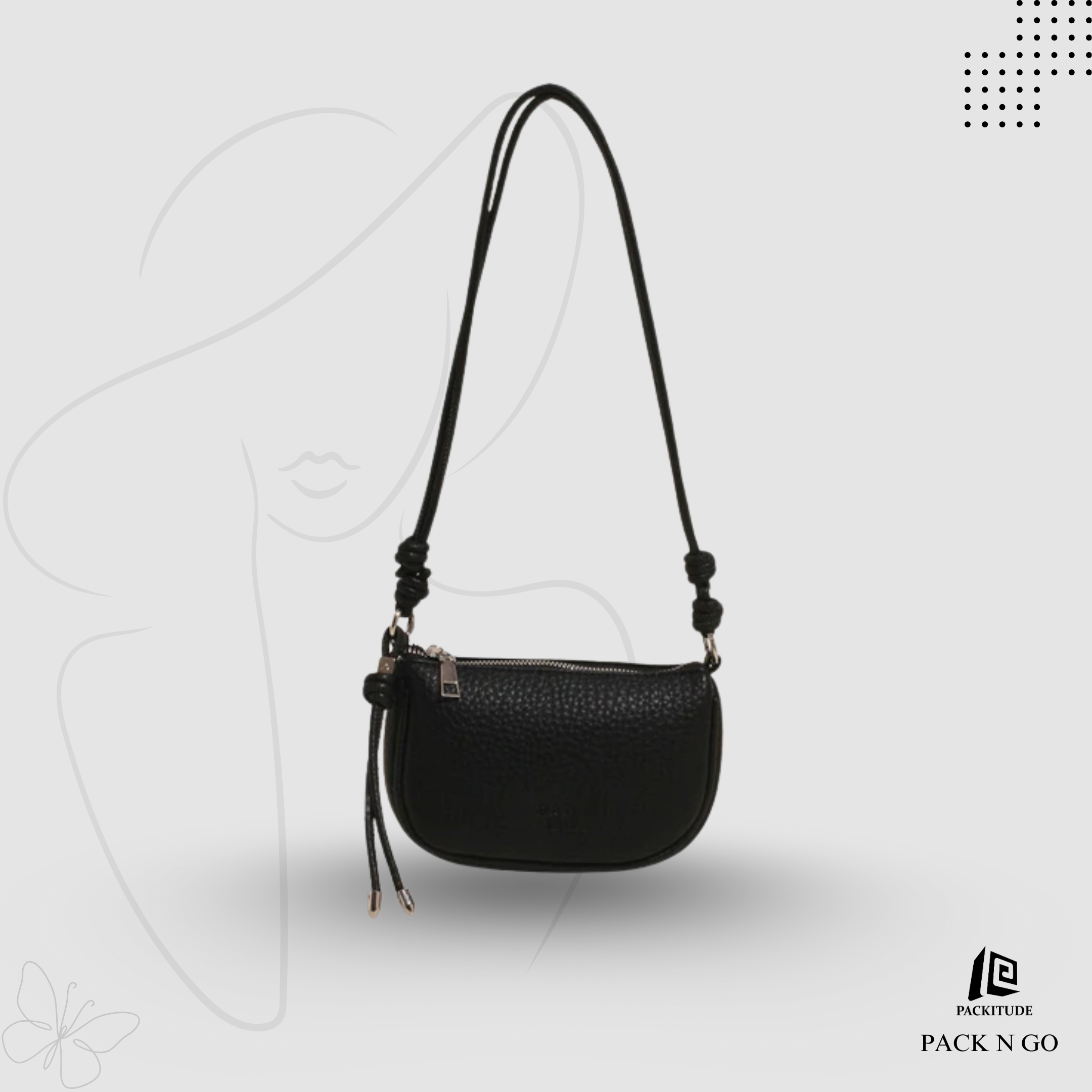 Korean Style Trendy High End Lychee Pattern Shoulder Bag