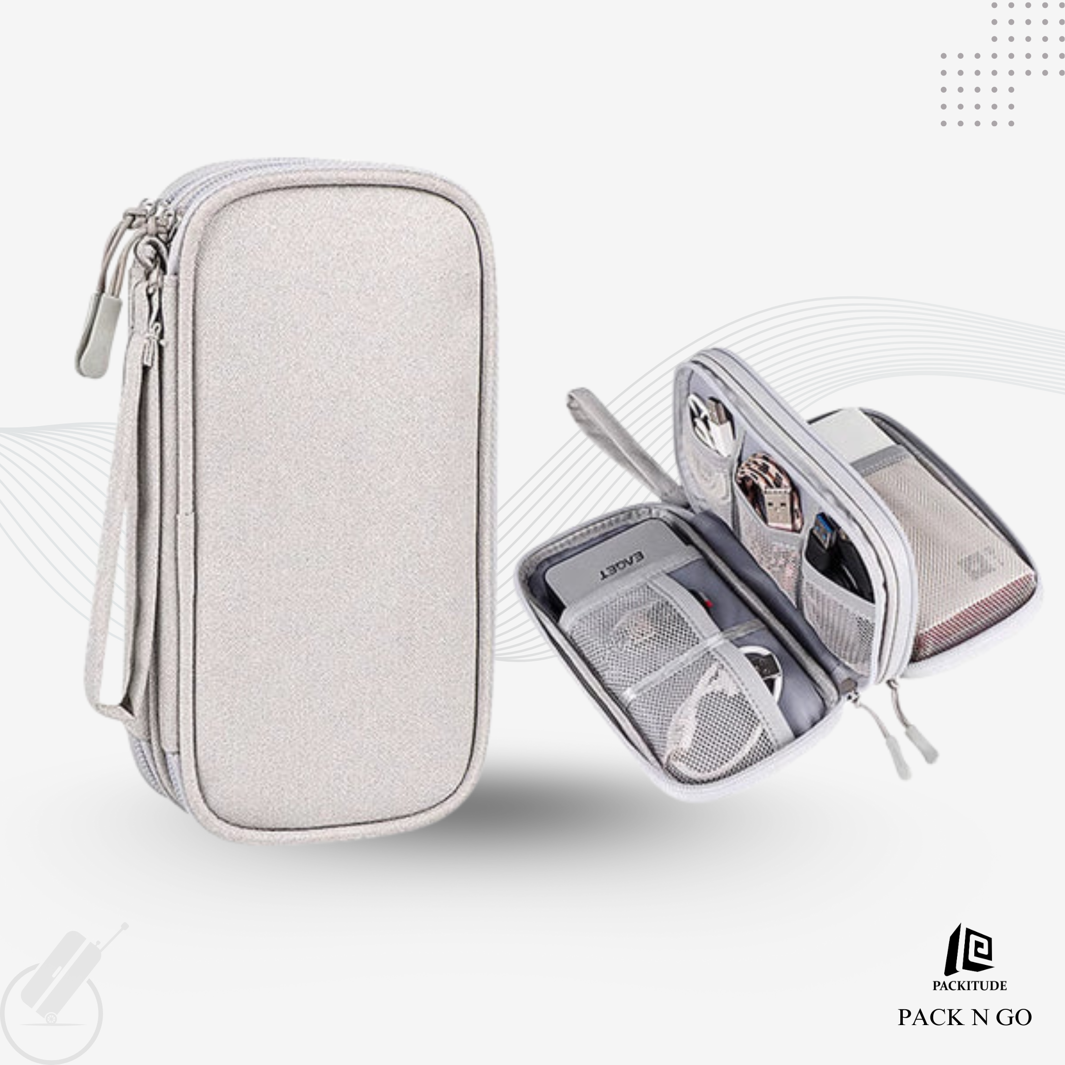 Double Layered Waterproof Accessories Organizer Bag