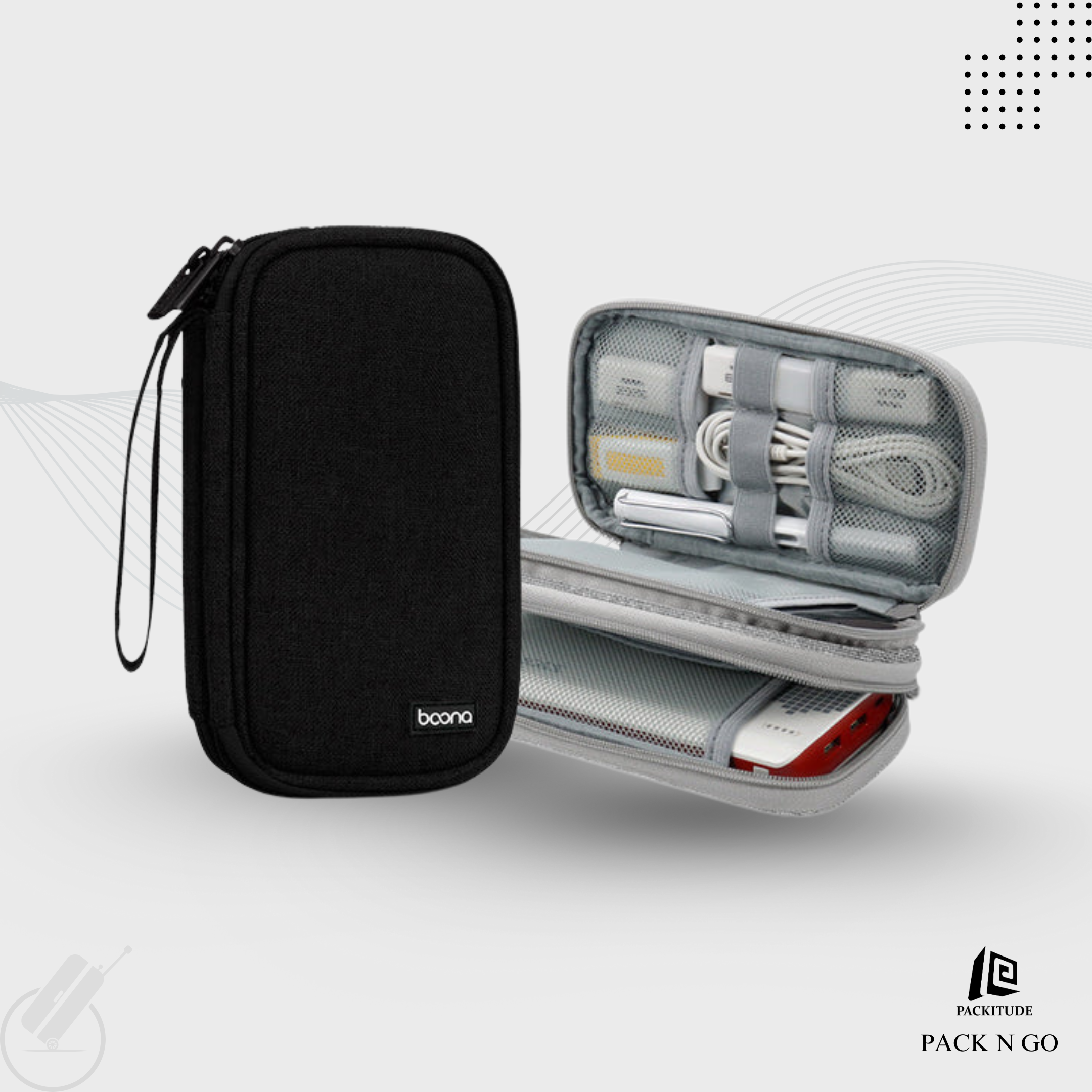 Baona Double Chambered Accessories Organizer Storage Bag