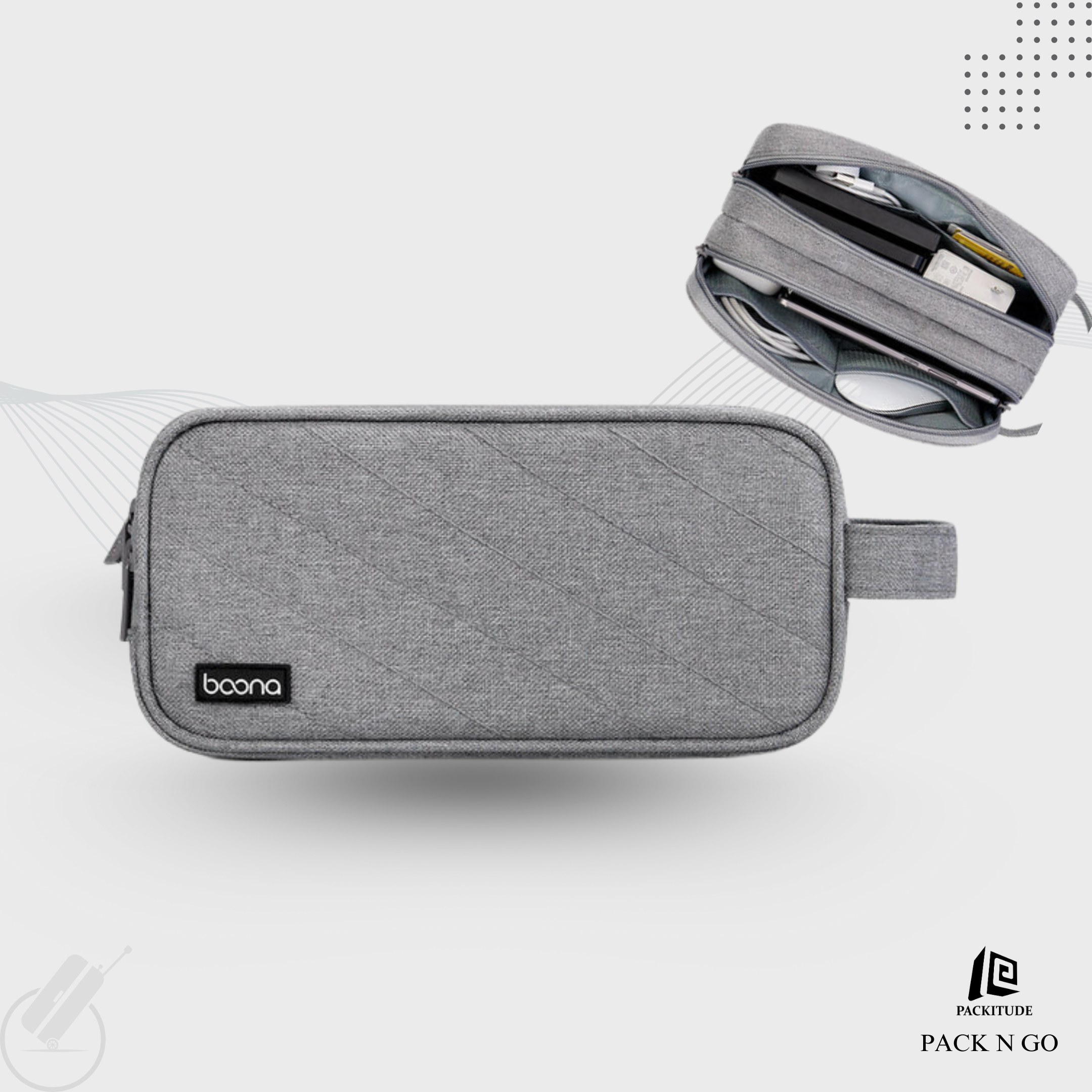 Baona Double Chambered Multi Function digital Portable Storage Bag