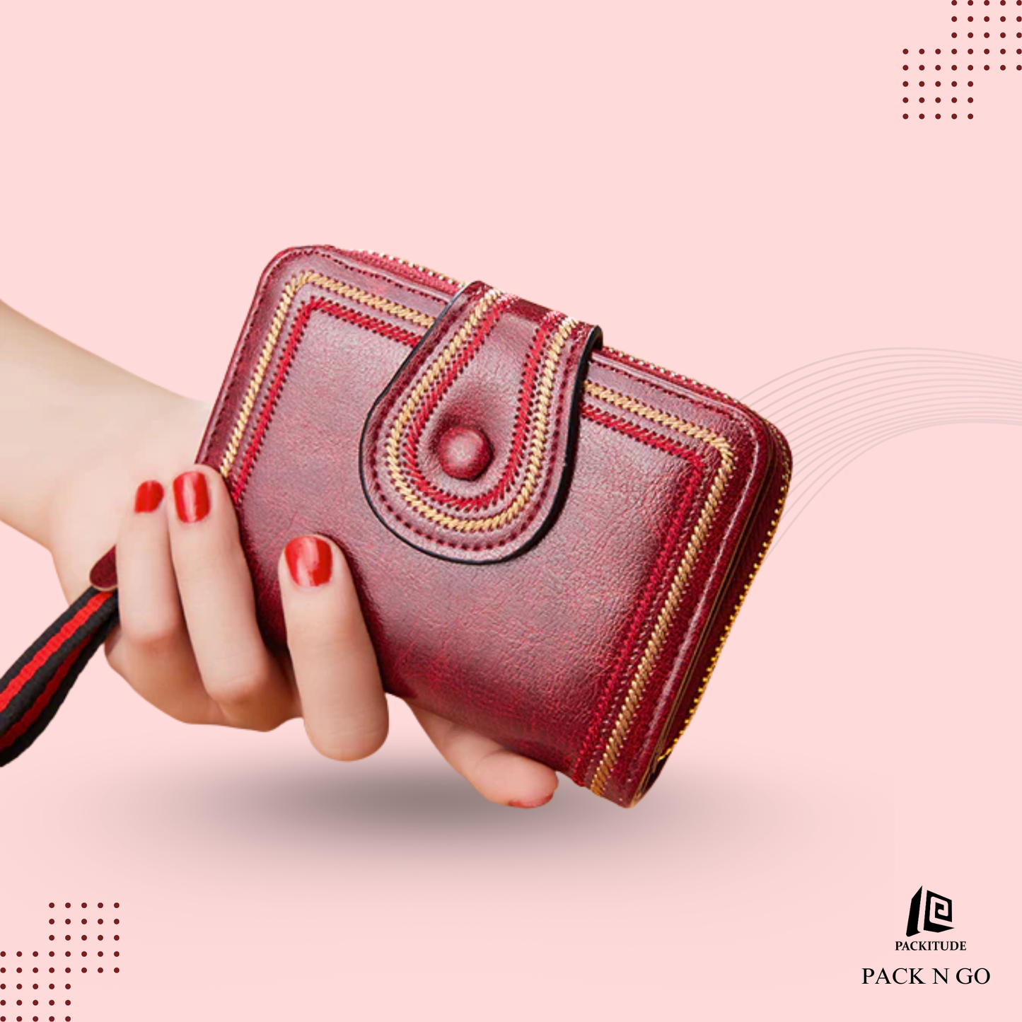 Vintage Oil Wax Leather Multi Functional Mini Zipper Women's Wallet