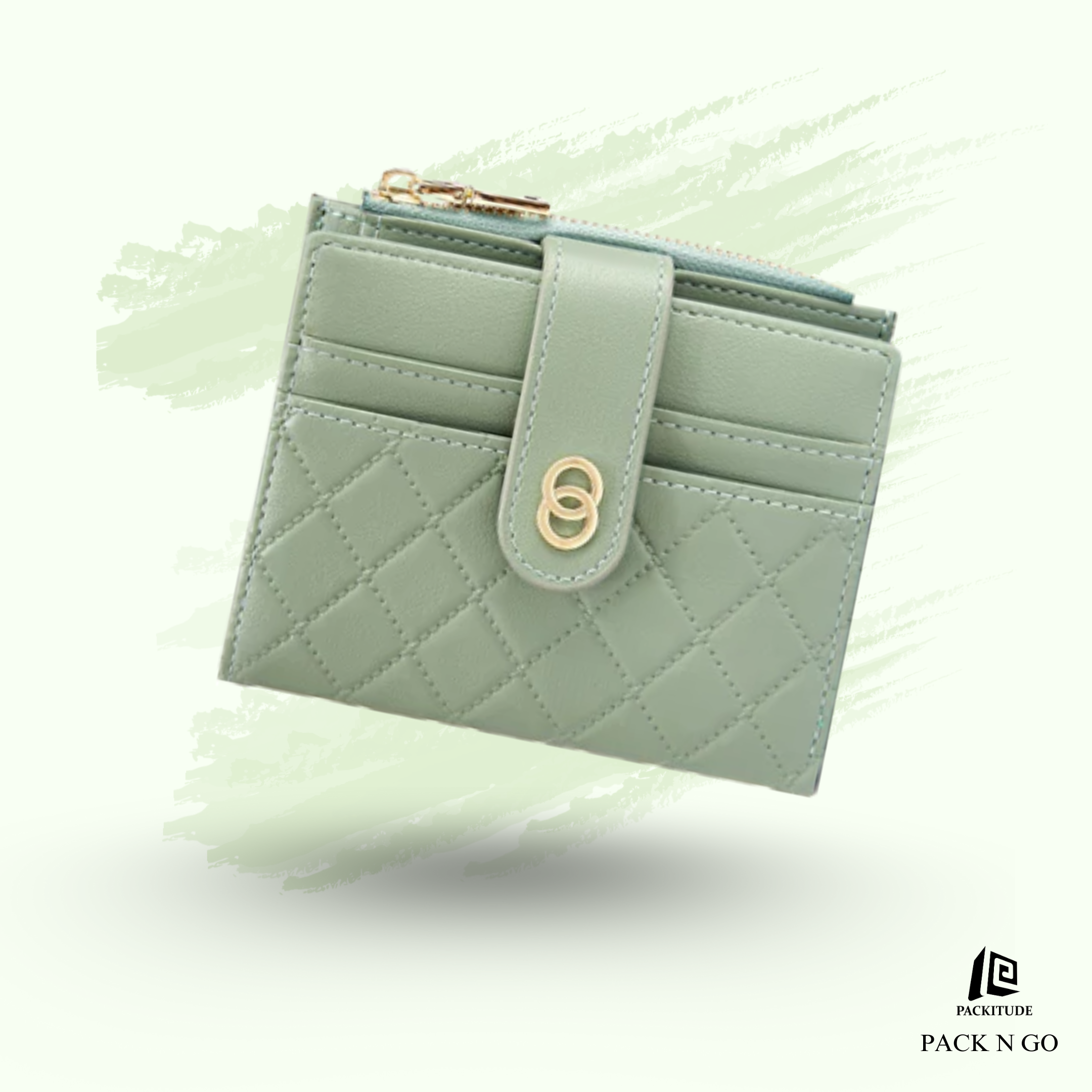 Multi-Purpose Short Belt Buckle Women's Folding Wallet