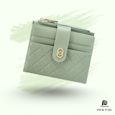 Multi-Purpose Short Belt Buckle Women's Folding Wallet