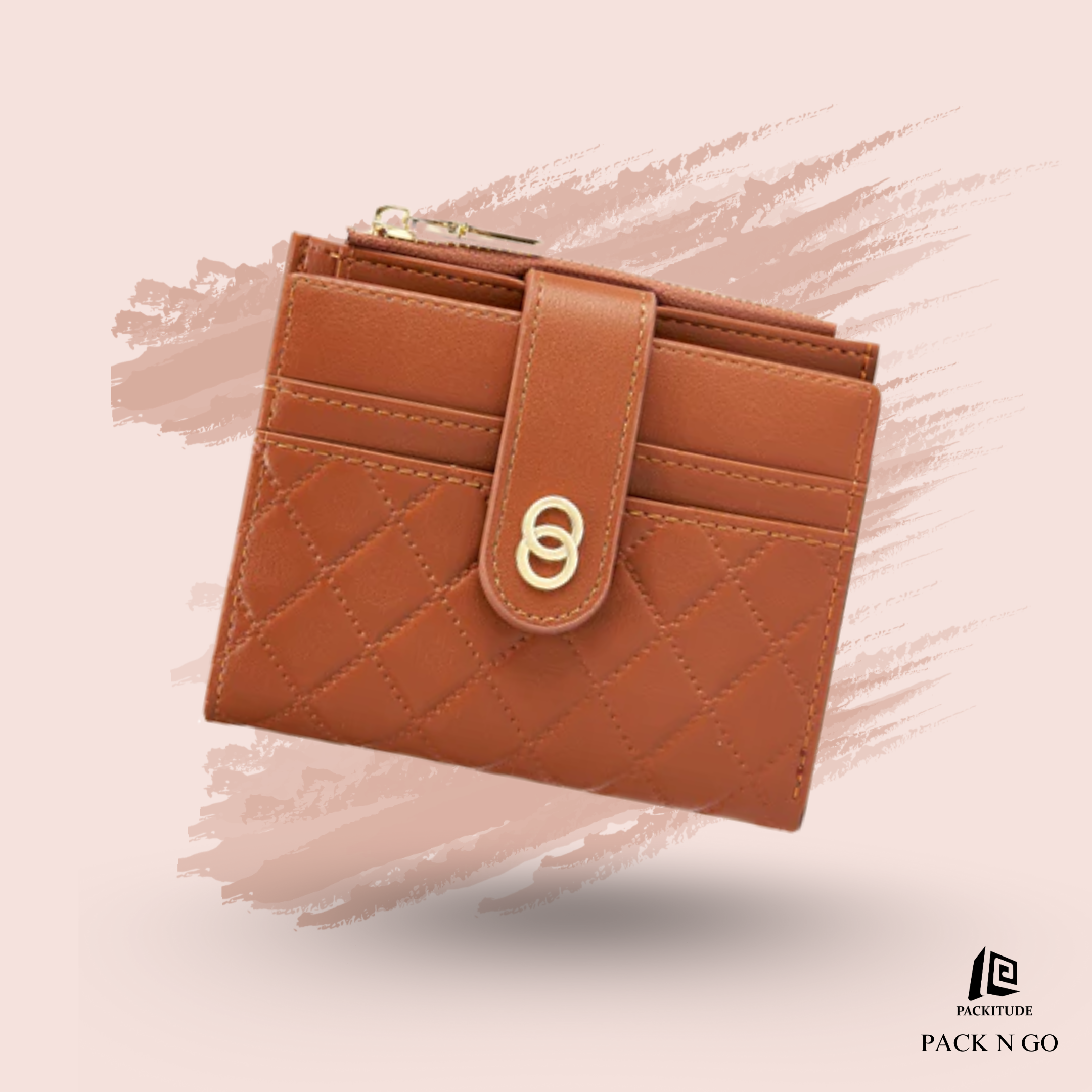 Multi-Purpose Short Belt Buckle Women's Folding Wallet
