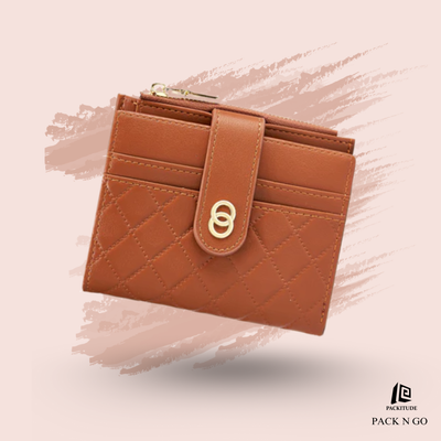 Multi-Purpose Short Belt Buckle Women's Folding Wallet