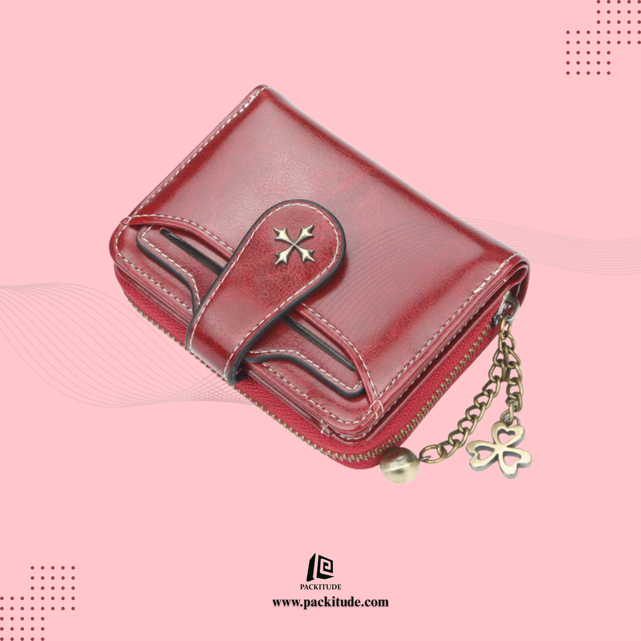 Premium Vertical Women's Wallet With Tassel Zipper