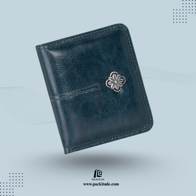 High Quality Oil Wax Leather Solid Color Multi Functional Women's Wallet