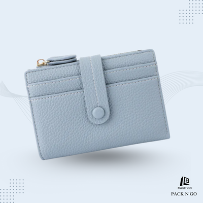 RFID Protected Lychee Pattern Clutch Wallet for Girls