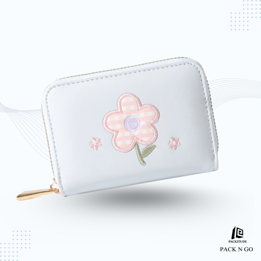 Cute Embroidered Handy Wallet for Girls