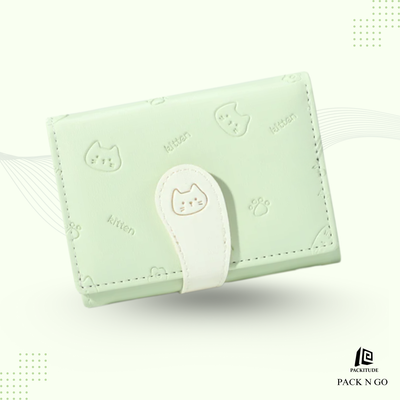 Cute Trifold Buckle Wallet for Girls