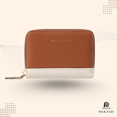 Compact Handy Wallet for Female with Zipper