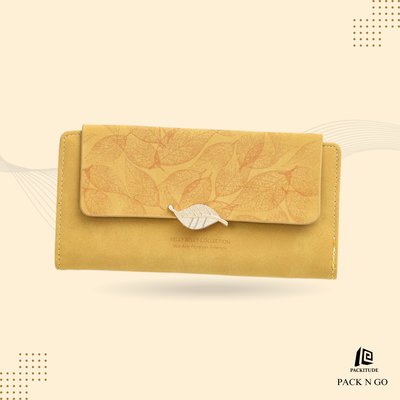 Frosted Leaf Retro Women's Clutch Wallet