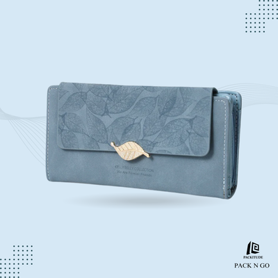 Frosted Leaf Retro Women's Clutch Wallet
