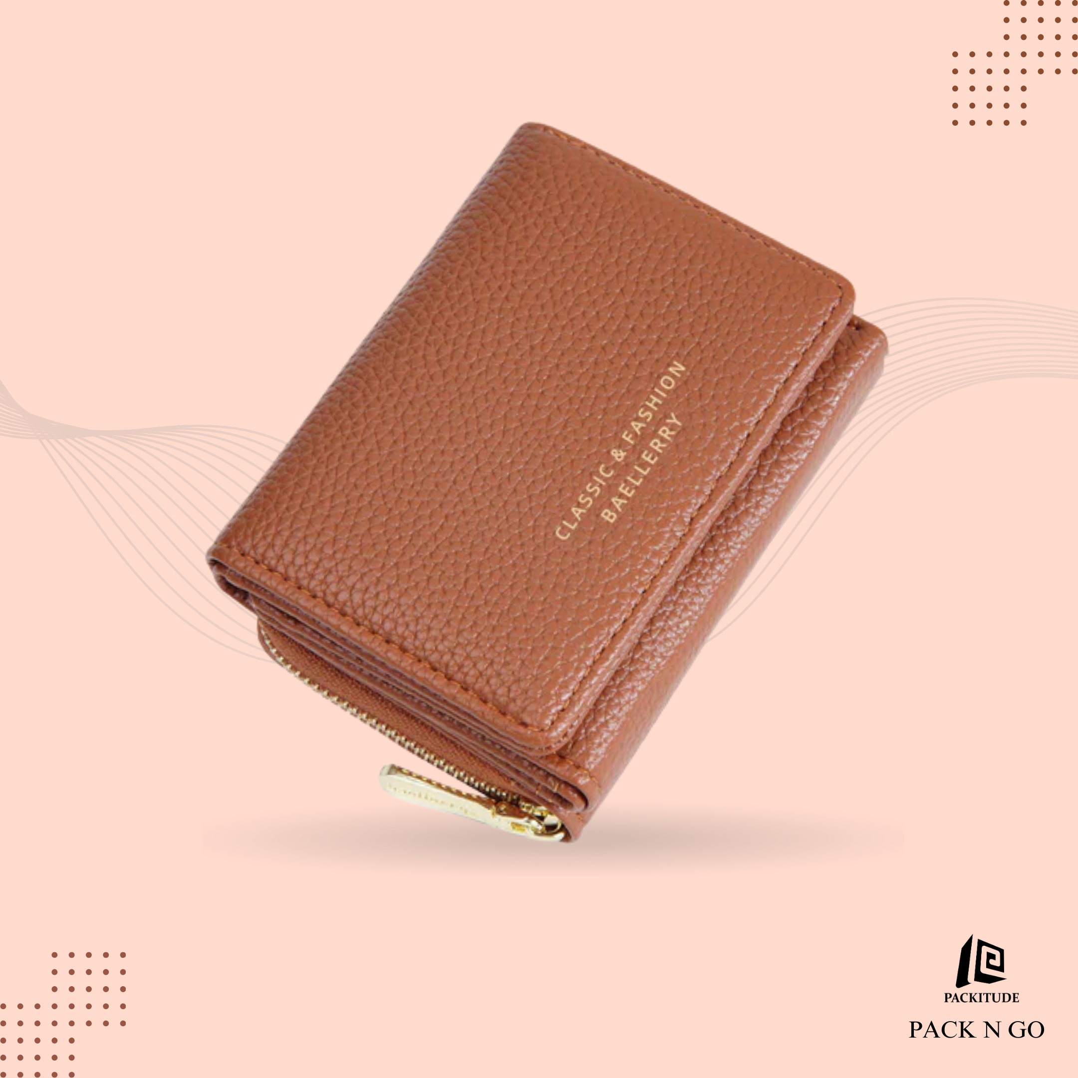 Japanese Style Tri-Fold Compact Women's Purse