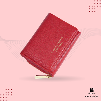 Japanese Style Tri-Fold Compact Women's Purse