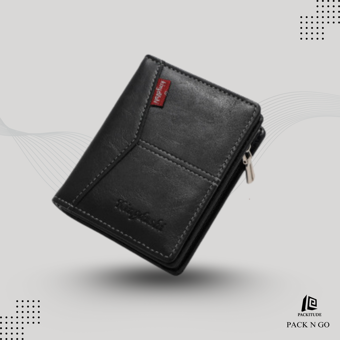 Casual Splicing Men's Wallet with Zippered Coin Purse