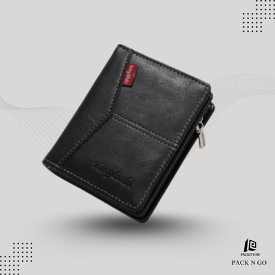 Casual Splicing Men's Wallet with Zippered Coin Purse