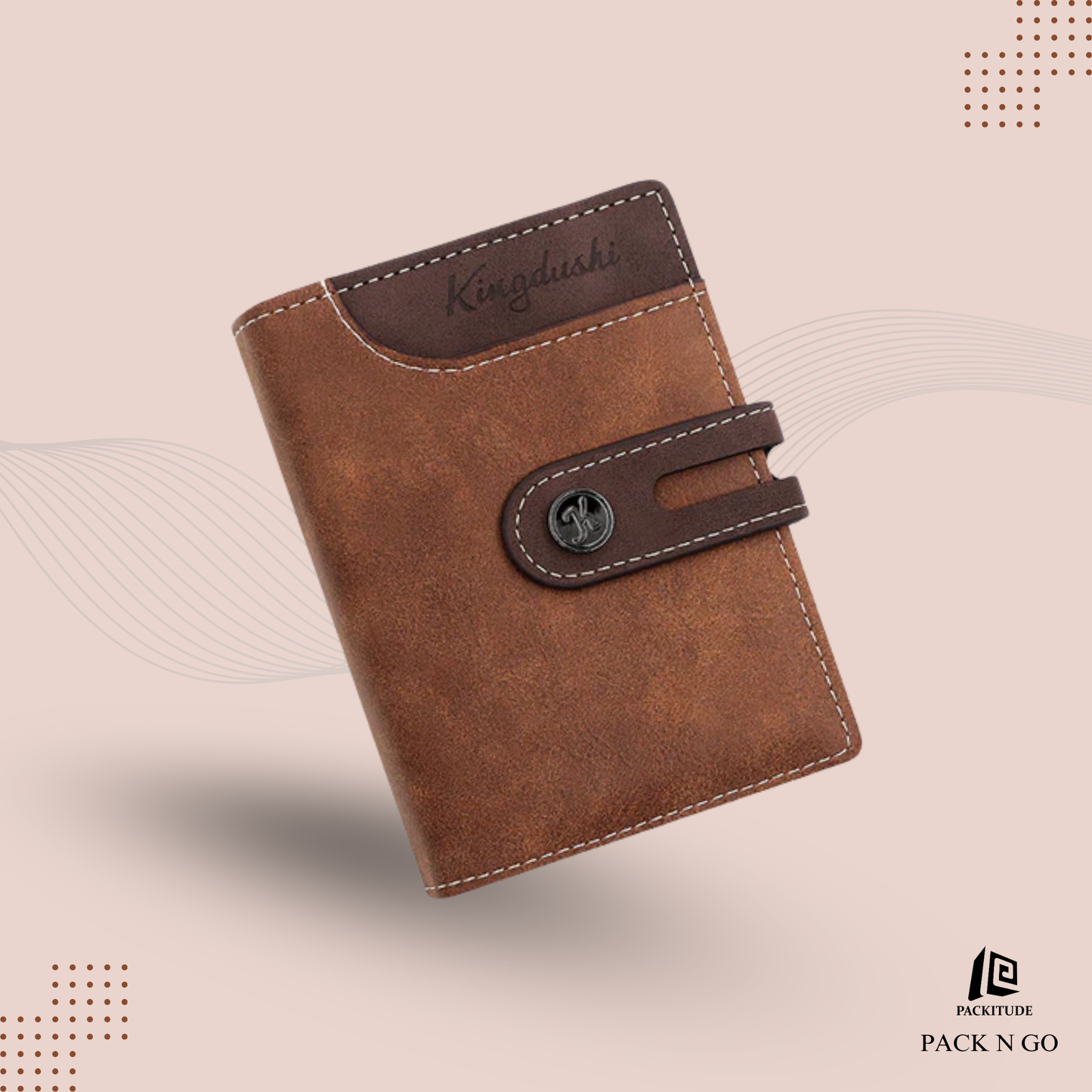 Side Zipper Versatile Bi-Fold Buckle Wallet for Men