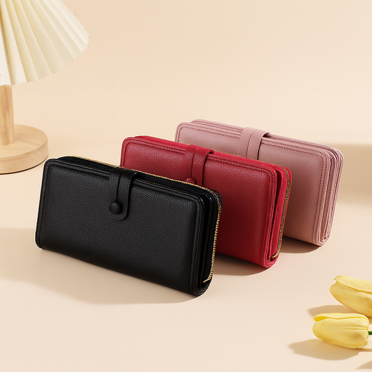 Multi Chambered Women's Long Buckle Wallet