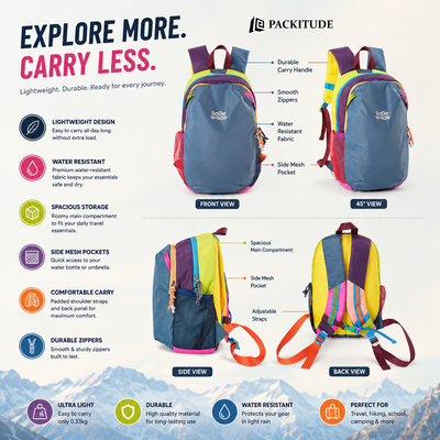 Lightweight Outdoor Travel Backpack | Unisex Casual Hiking & College Bag