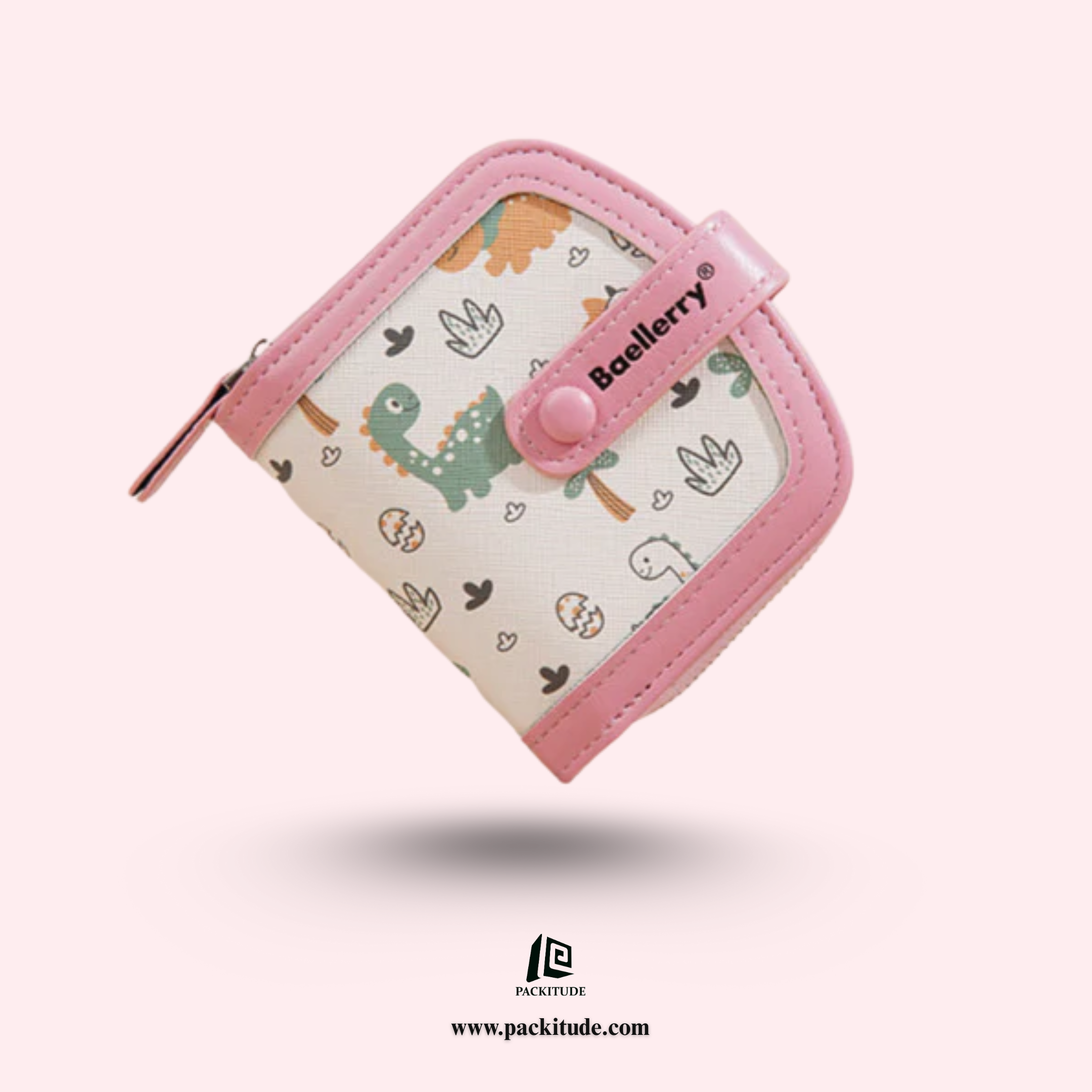 Cute Printed Compact Girls Zipper Wallet