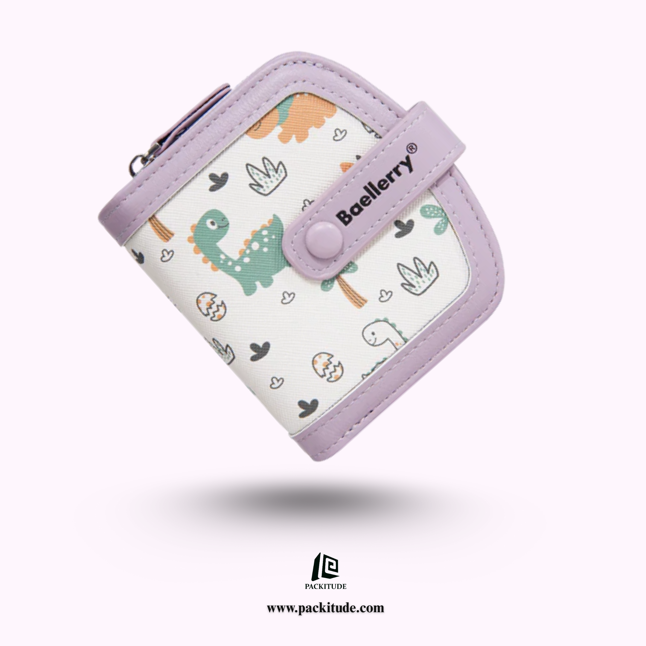 Cute Printed Compact Girls Zipper Wallet