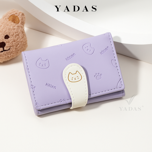 Cute Trifold Buckle Wallet for Girls